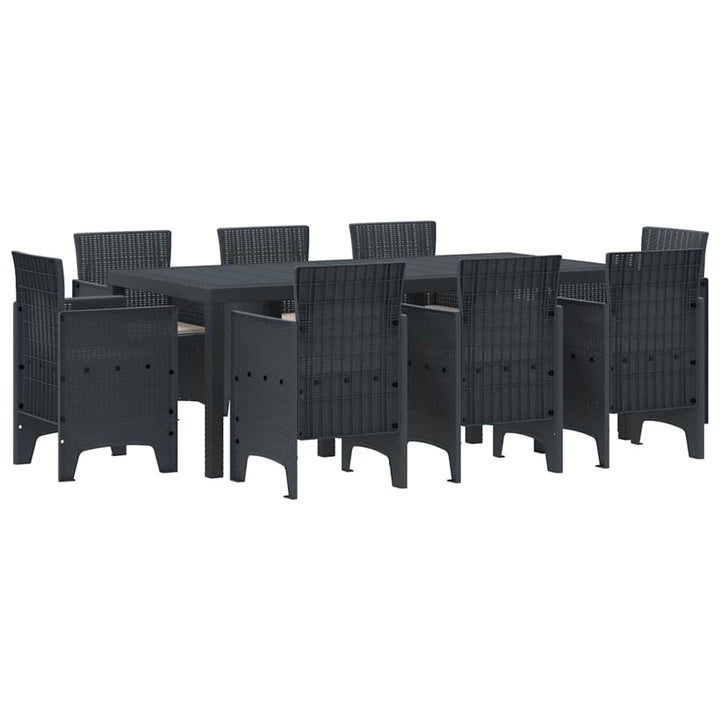 Have Spisebordssæt 9 pcs Antracit Polt rattan