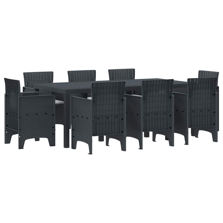 Have Spisebordssæt 9 pcs Antracit Polt rattan