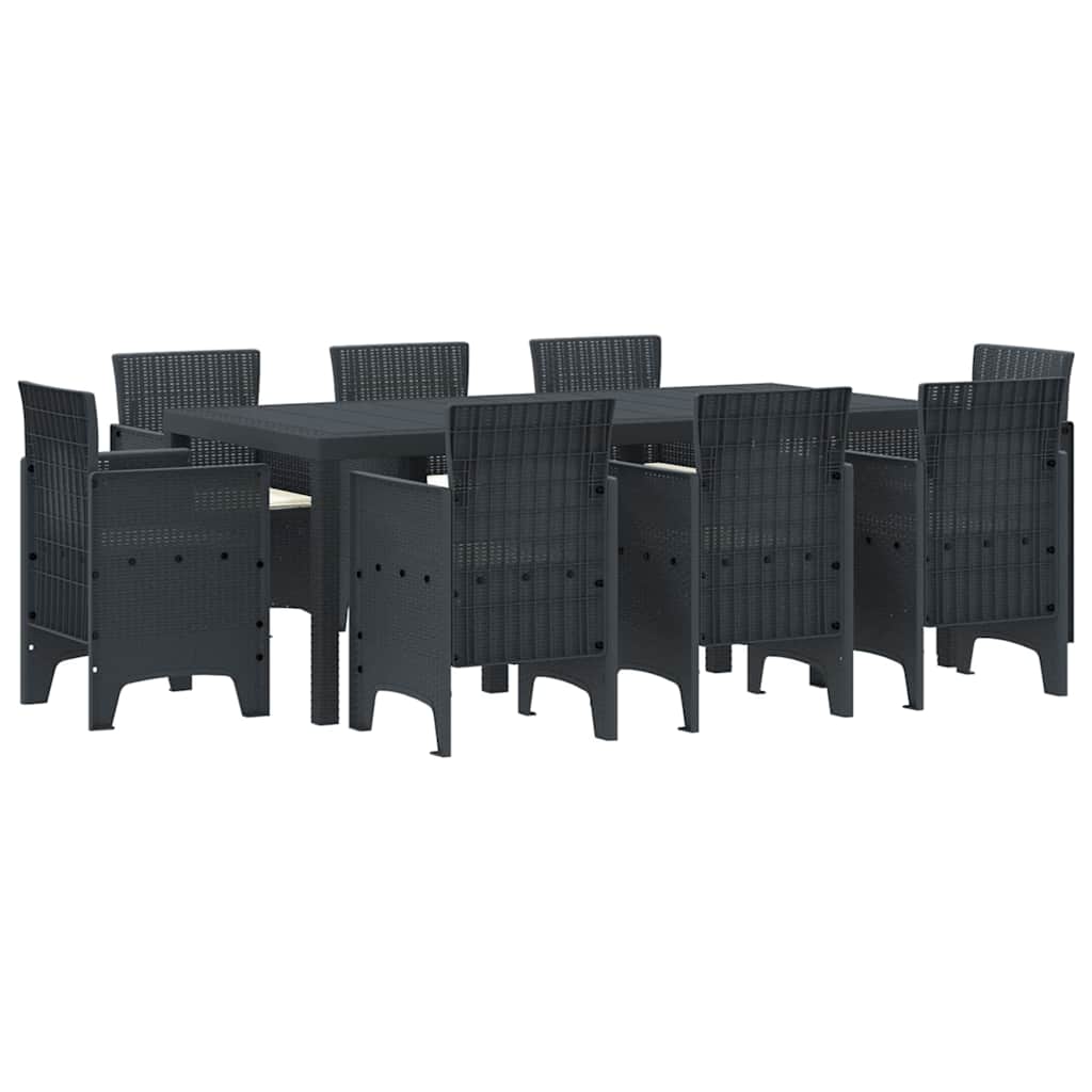 Have Spisebordssæt 9 pcs Antracit Polt rattan
