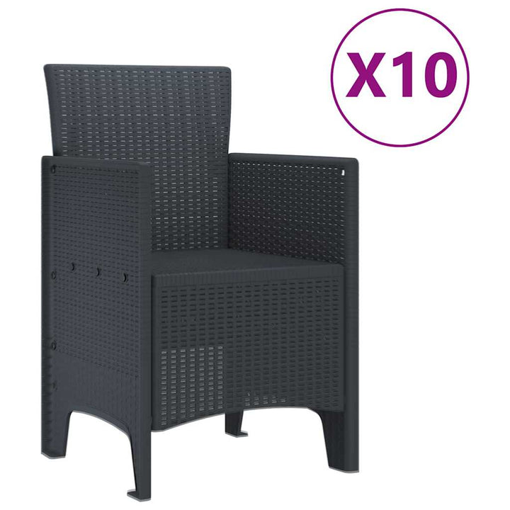 Have Spisebordssæt 11 pcs Antracit Polt rattan