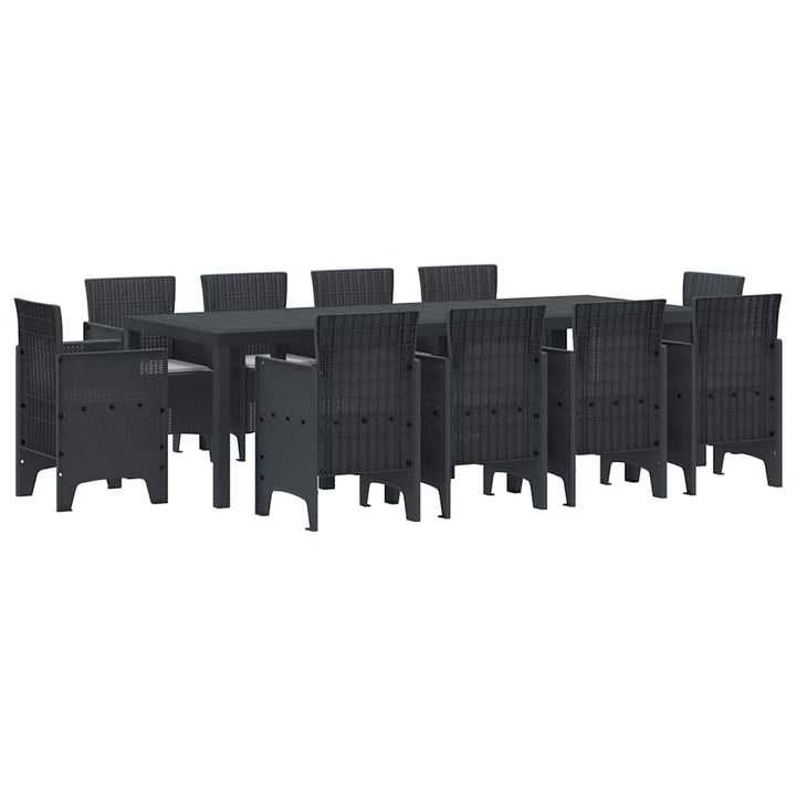 Have Spisebordssæt 11 pcs Antracit Polt rattan