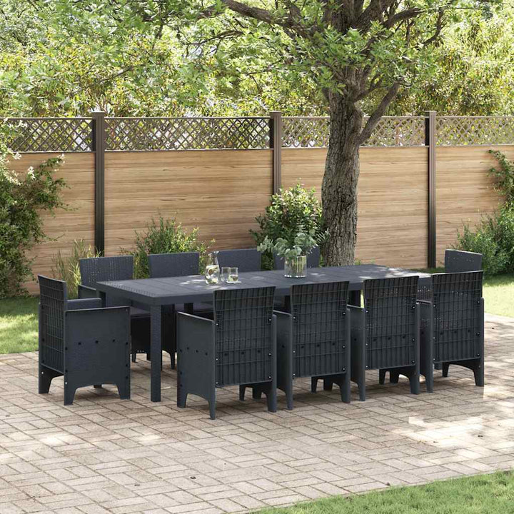 Have Spisebordssæt 11 pcs Antracit Polt rattan