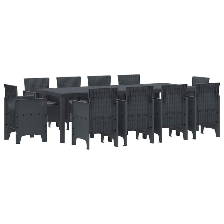 Have Spisebordssæt 11 pcs Antracit Polt rattan
