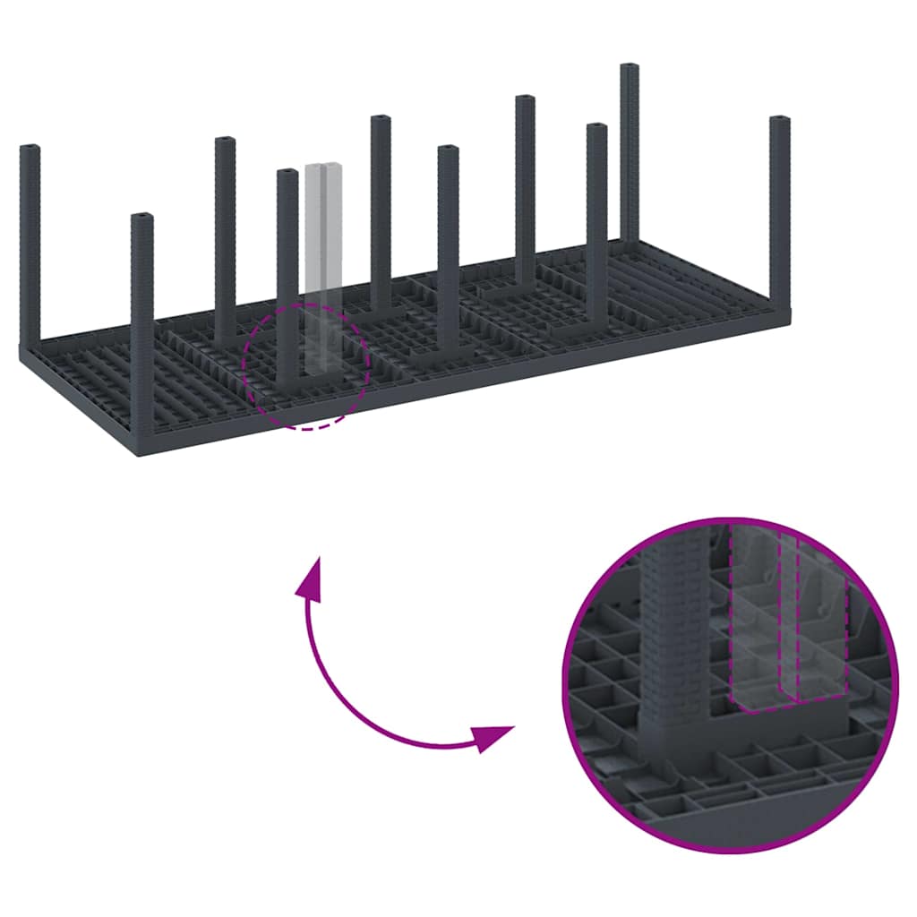 Have Spisebordssæt 11 pcs Antracit Polt rattan