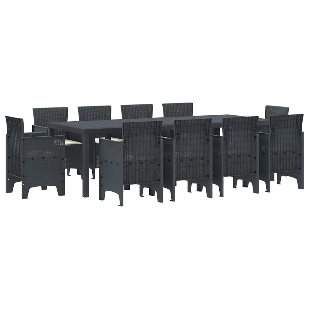 Have Spisebordssæt 11 pcs Antracit Polt rattan