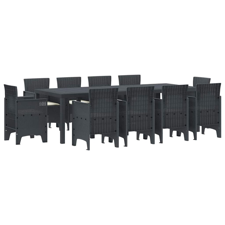 Have Spisebordssæt 11 pcs Antracit Polt rattan