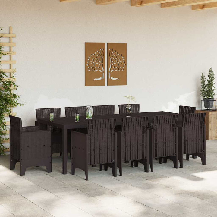 Have Spisebordssæt 11 pcs Brun Polt rattan