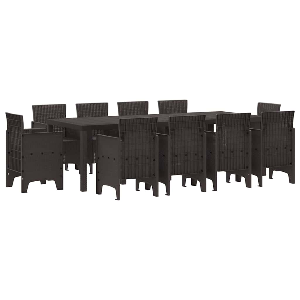 Have Spisebordssæt 11 pcs Brun Polt rattan