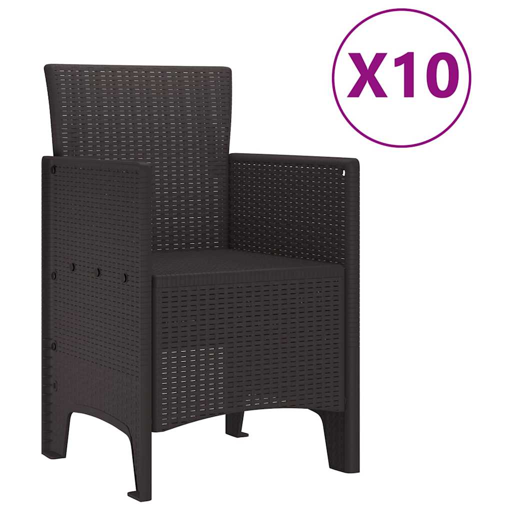 Have Spisebordssæt 11 pcs Brun Polt rattan