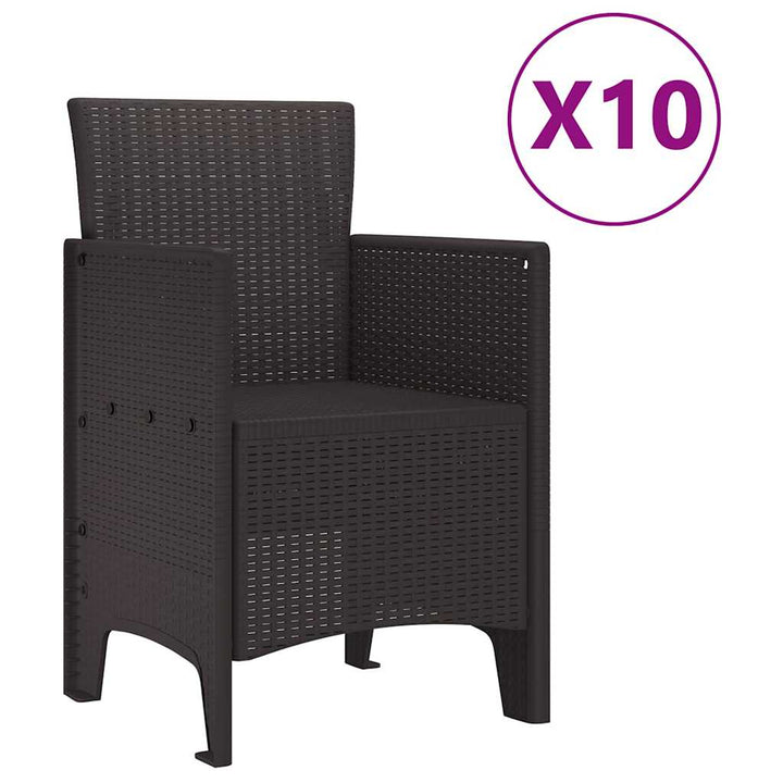 Have Spisebordssæt 11 pcs Brun Polt rattan