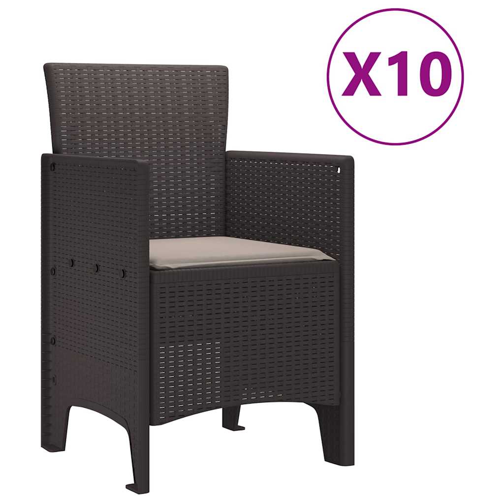 Have Spisebordssæt 11 pcs Brun Polt rattan