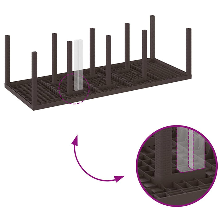 Have Spisebordssæt 11 pcs Brun Polt rattan