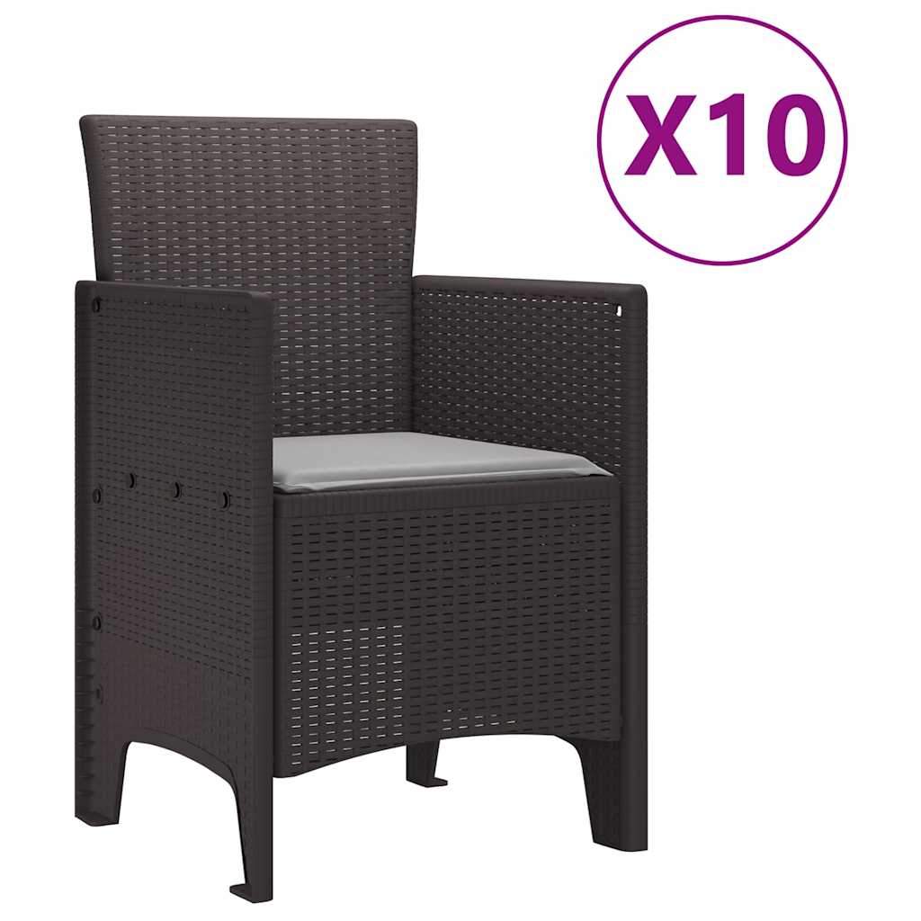 Have Spisebordssæt 11 pcs Brun Polt rattan