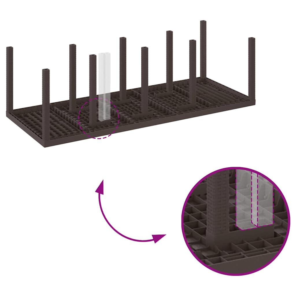 Have Spisebordssæt 11 pcs Brun Polt rattan