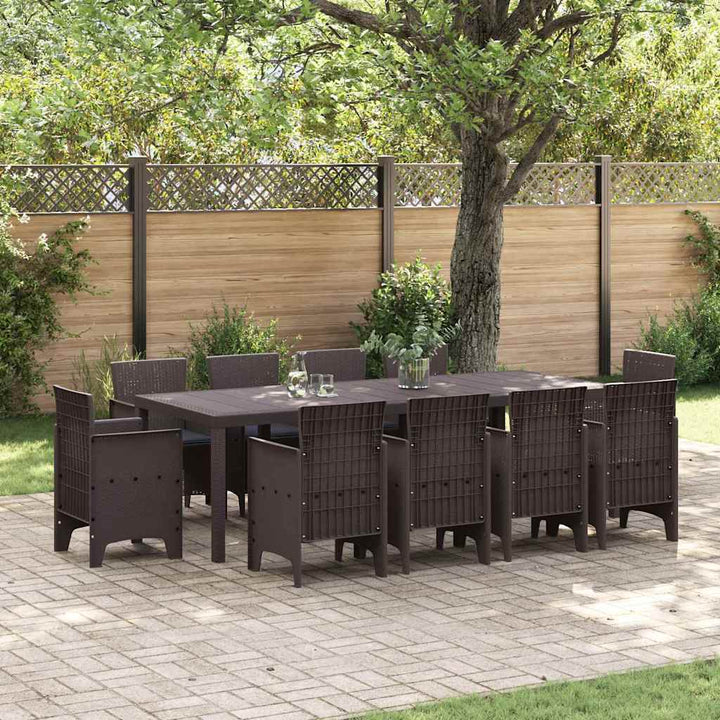 Have Spisebordssæt 11 pcs Brun Polt rattan