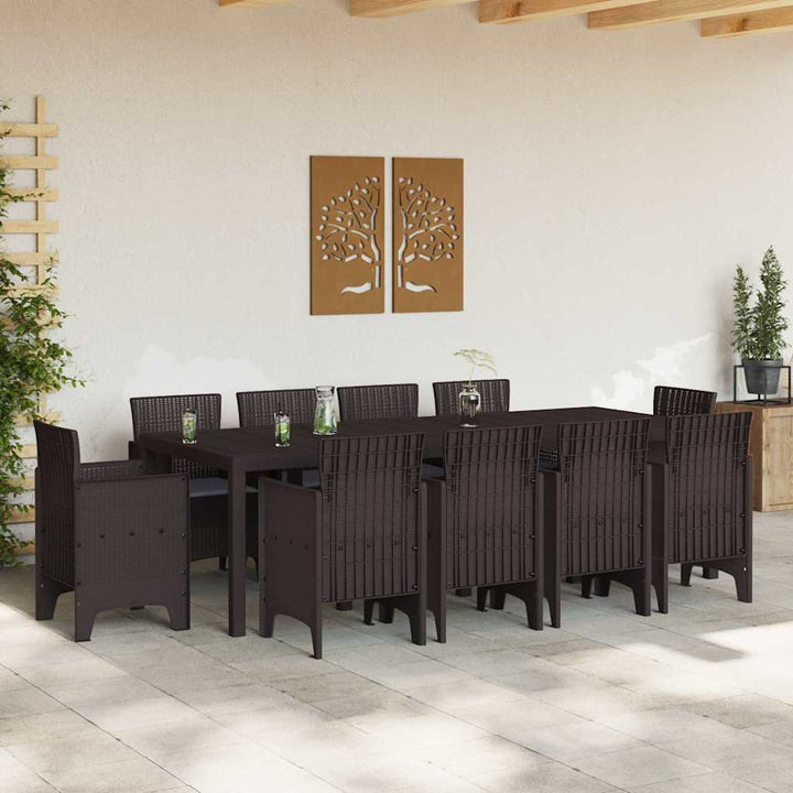 Have Spisebordssæt 11 pcs Brun Polt rattan