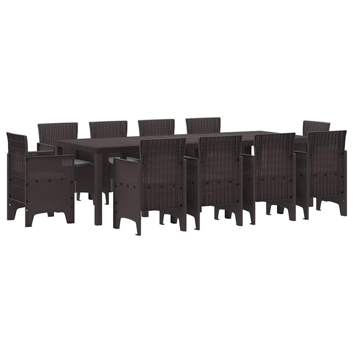 Have Spisebordssæt 11 pcs Brun Polt rattan