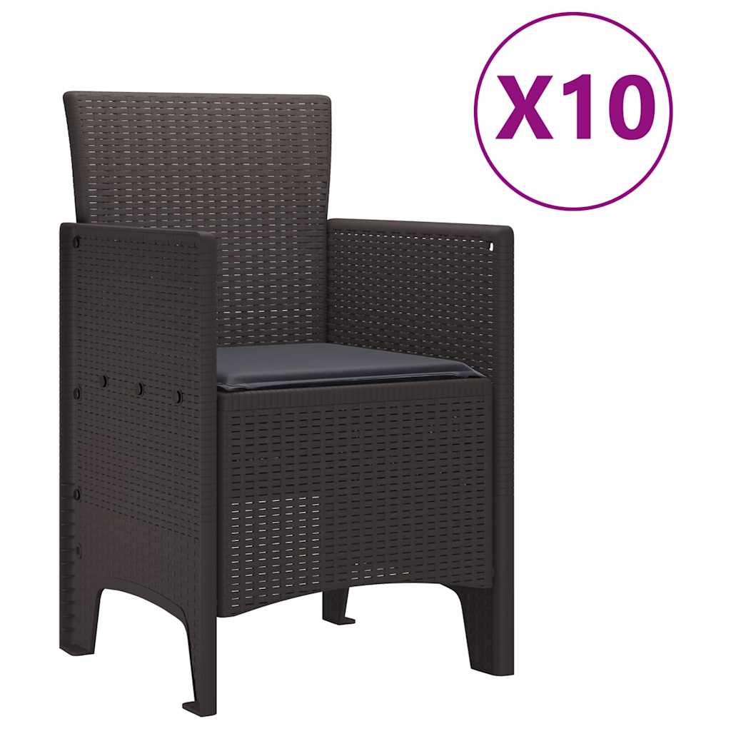 Have Spisebordssæt 11 pcs Brun Polt rattan