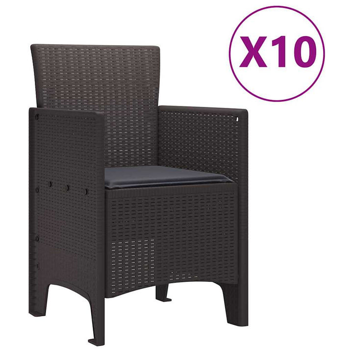 Have Spisebordssæt 11 pcs Brun Polt rattan