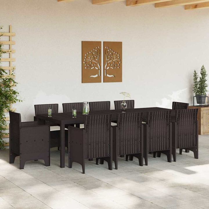 Have Spisebordssæt 11 pcs Brun Polt rattan