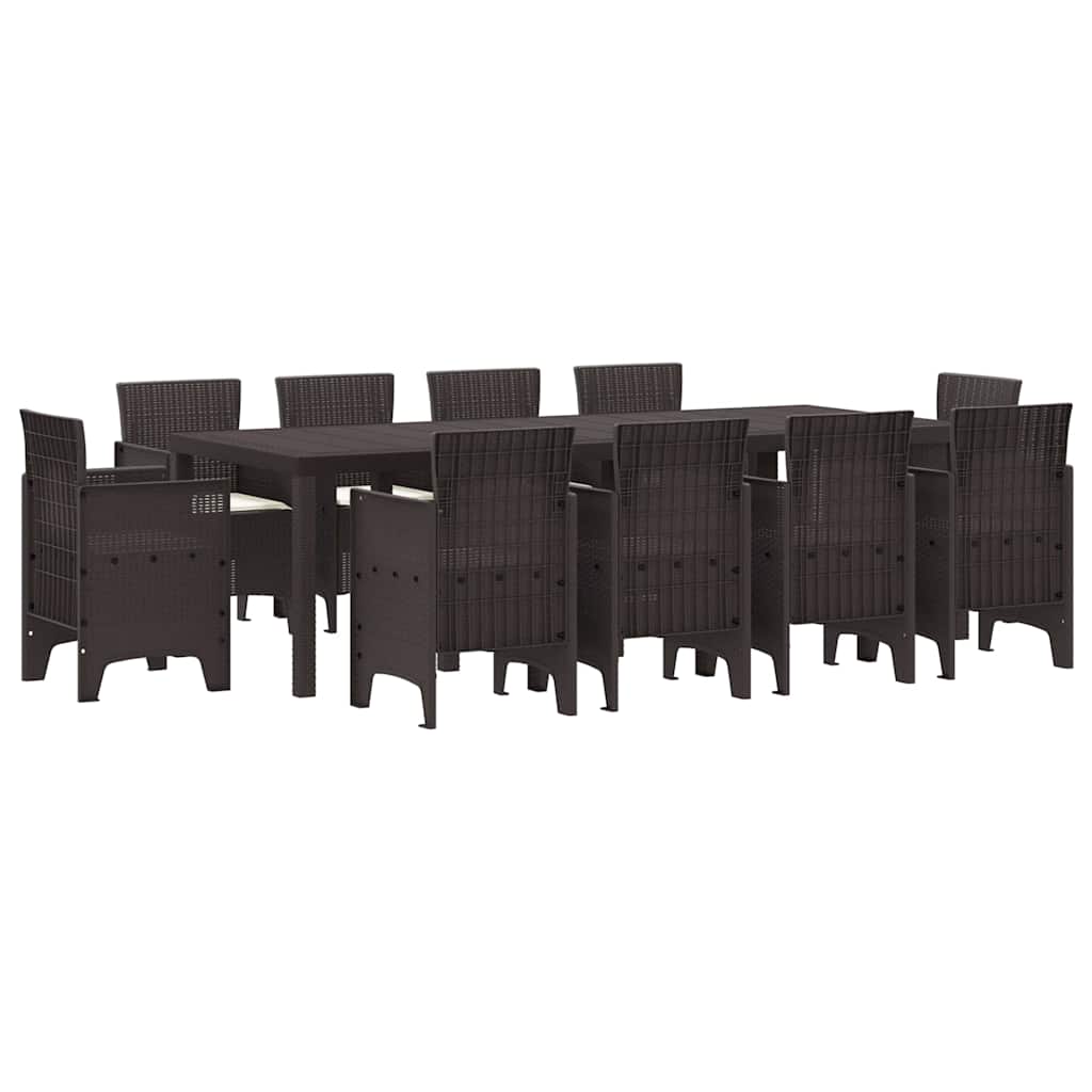 Have Spisebordssæt 11 pcs Brun Polt rattan