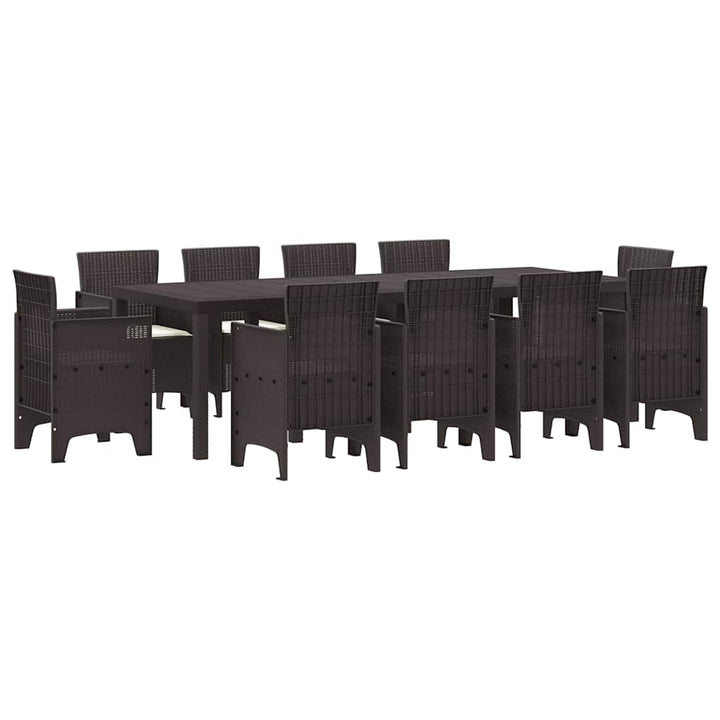 Have Spisebordssæt 11 pcs Brun Polt rattan
