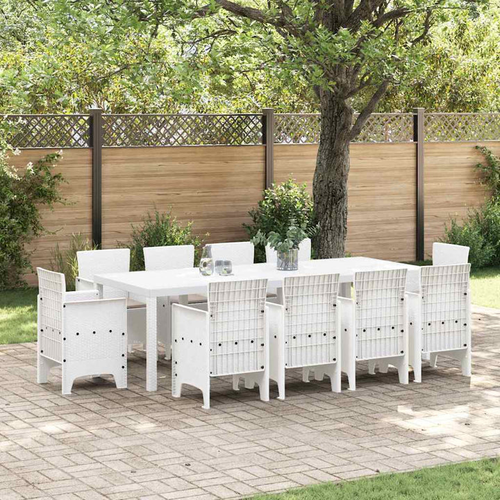 Have Spisebordssæt 11 pcs Hvid Polt rattan