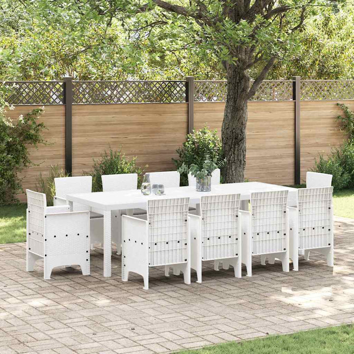 Have Spisebordssæt 11 pcs Hvid Polt rattan