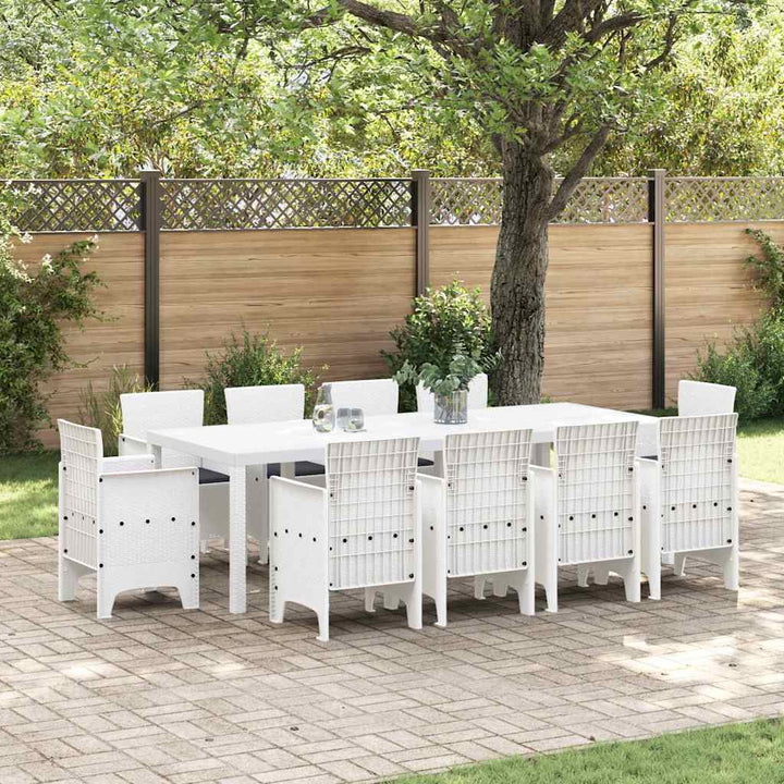 Have Spisebordssæt 11 pcs Hvid Polt rattan