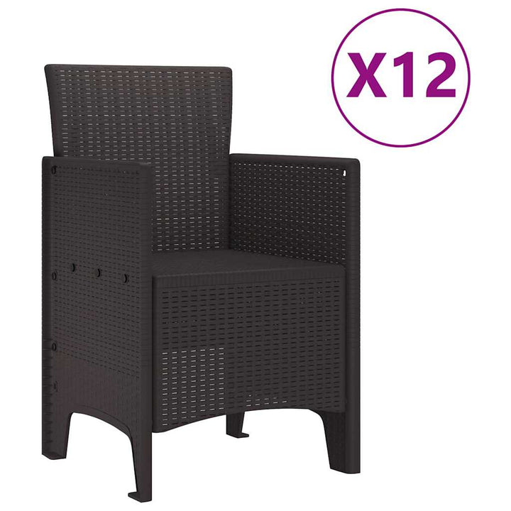 Have Spisebordssæt 13 pcs Brun Poly rattan