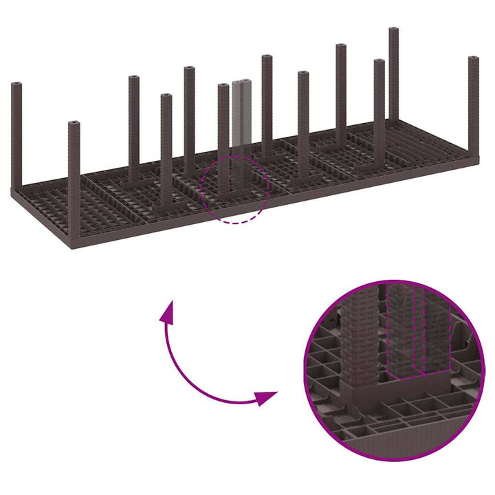 Have Spisebordssæt med pude 13 pcs Brun Rattan