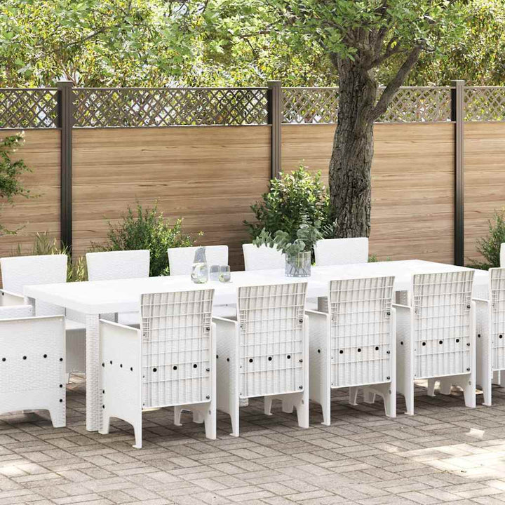 Have Spisebordssæt 13 pcs Hvid Poly rattan