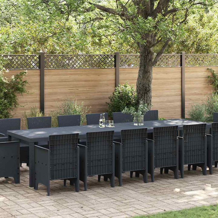 Have Spisebordssæt 15 pcs Antracit Polt rattan