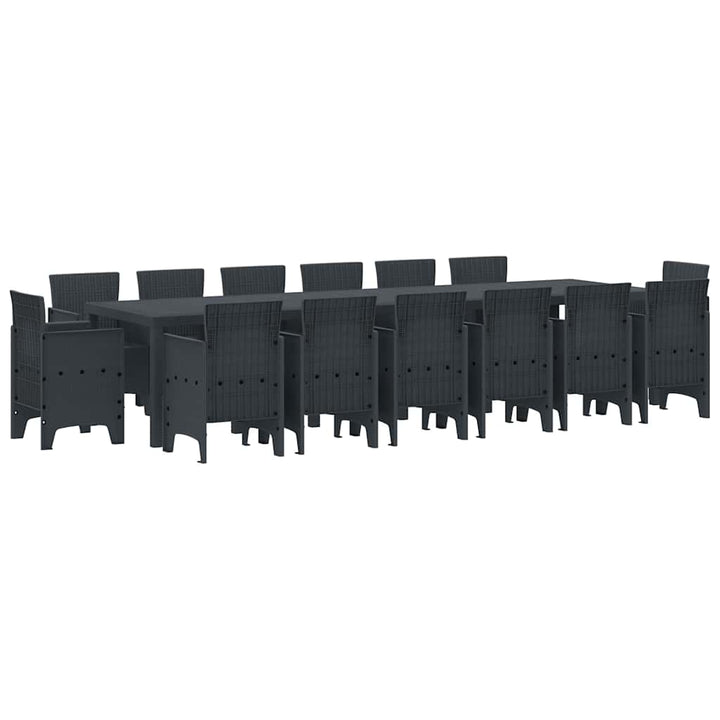 Have Spisebordssæt 15 pcs Antracit Polt rattan