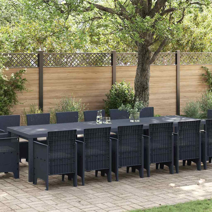 Have Spisebordssæt 15 pcs Antracit Polt rattan