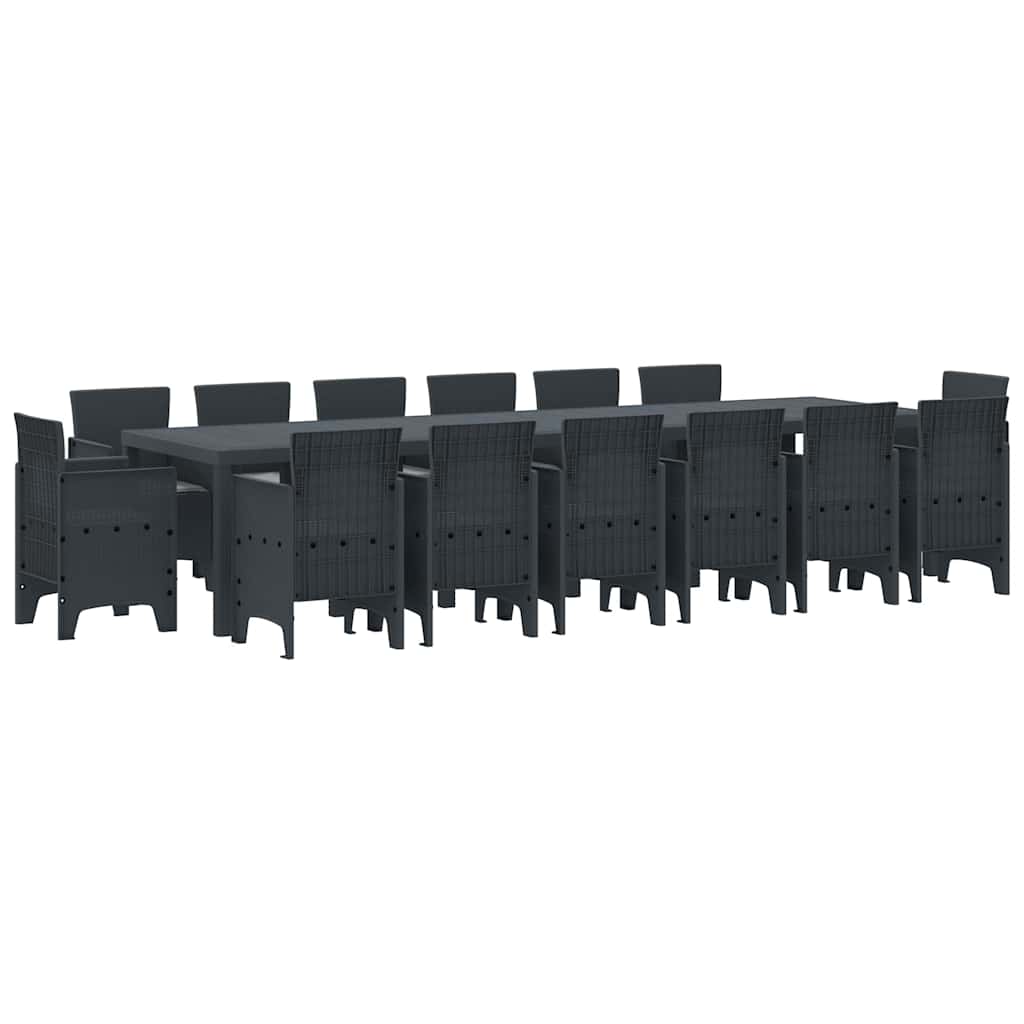 Have Spisebordssæt 15 pcs Antracit Polt rattan
