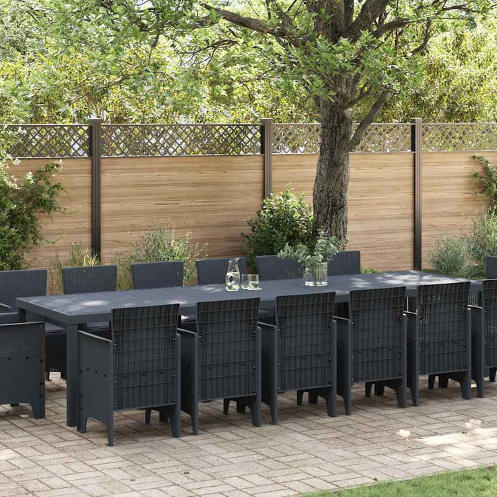 Have Spisebordssæt 15 pcs Antracit Polt rattan