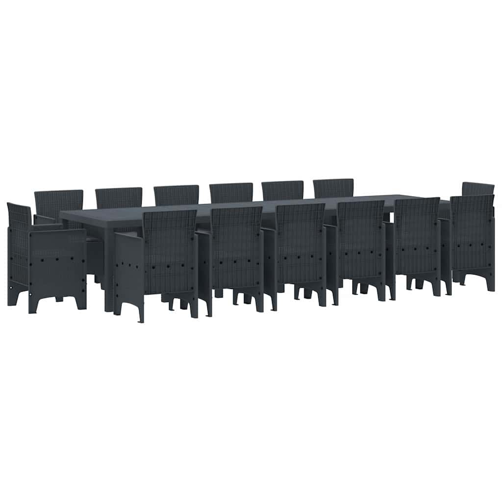 Have Spisebordssæt 15 pcs Antracit Polt rattan