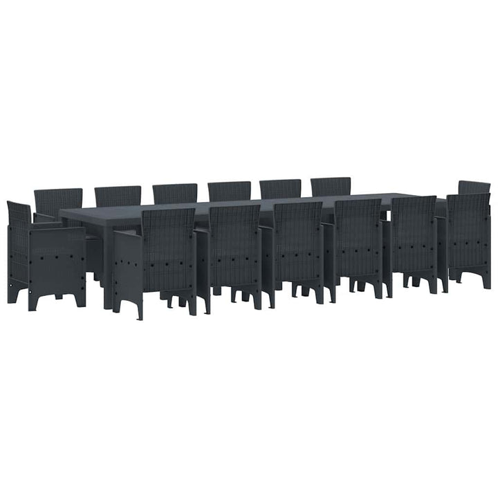 Have Spisebordssæt 15 pcs Antracit Polt rattan