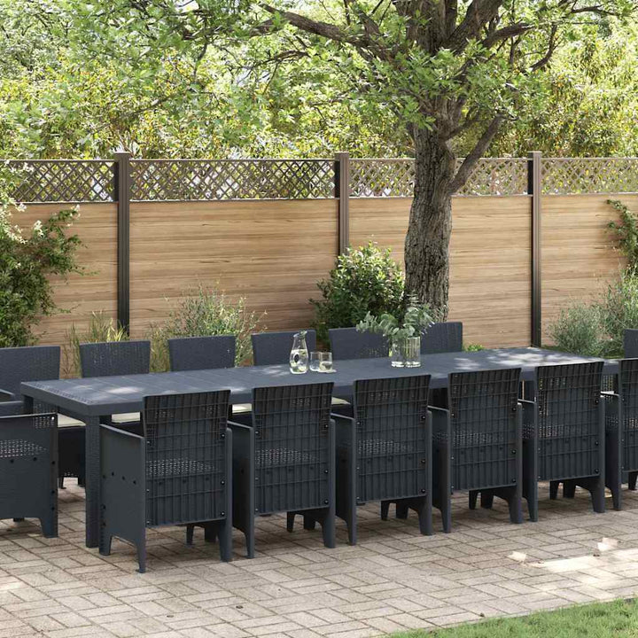 Have Spisebordssæt 15 pcs Antracit Polt rattan
