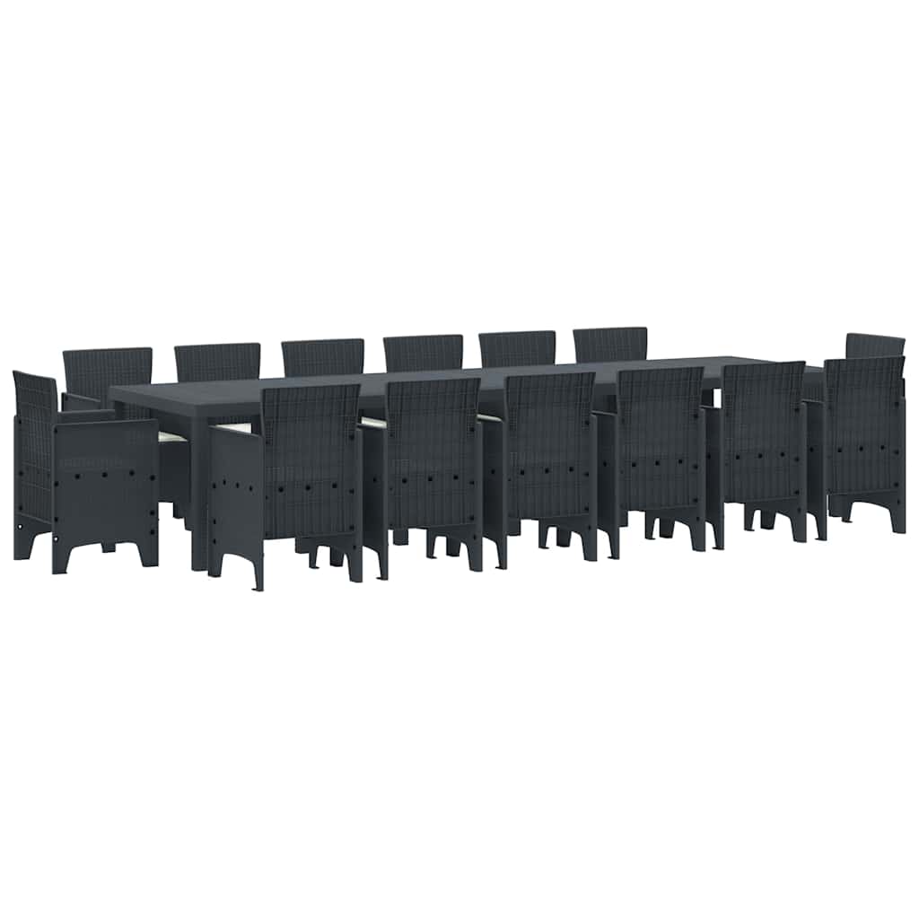 Have Spisebordssæt 15 pcs Antracit Polt rattan