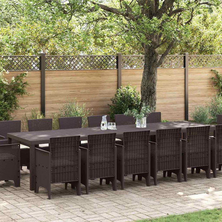 Have Spisebordssæt 15 pcs Brun Polt rattan