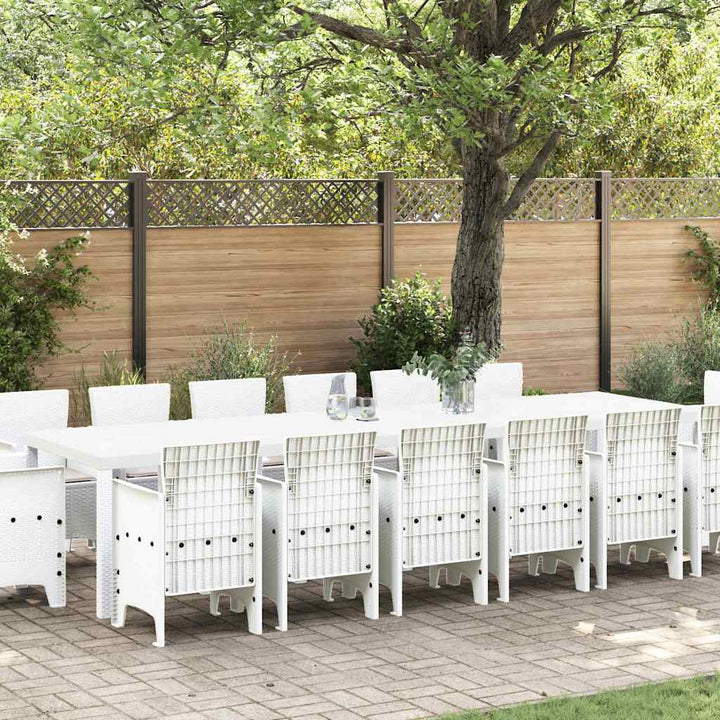 Have Spisebordssæt 15 pcs Hvid Polt rattan