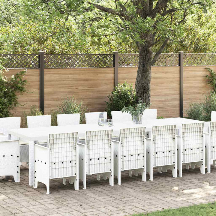 Have Spisebordssæt 15 pcs Hvid Polt rattan