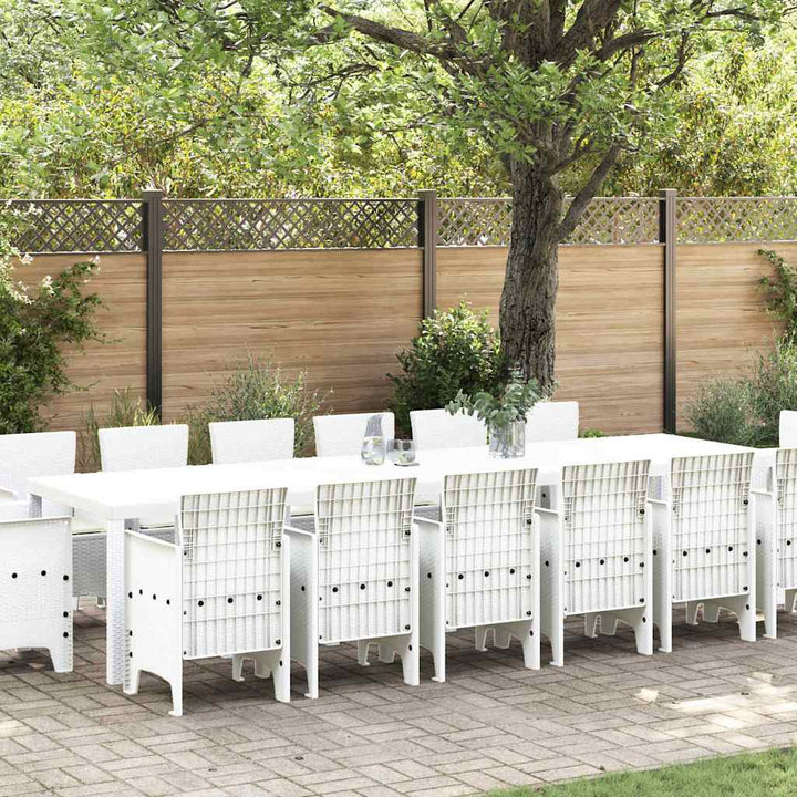 Have Spisebordssæt 15 pcs Hvid Polt rattan