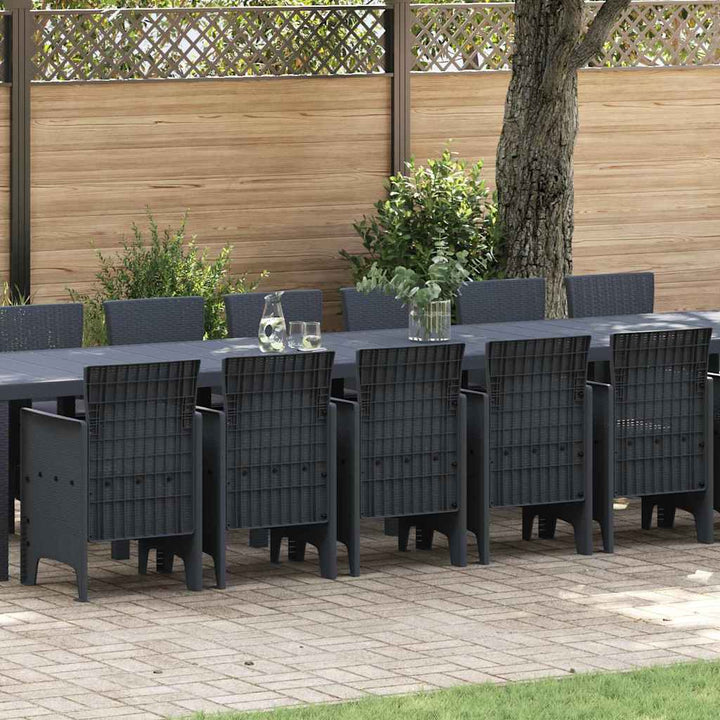Have Spisebordssæt 17 pcs Antracit Polt rattan