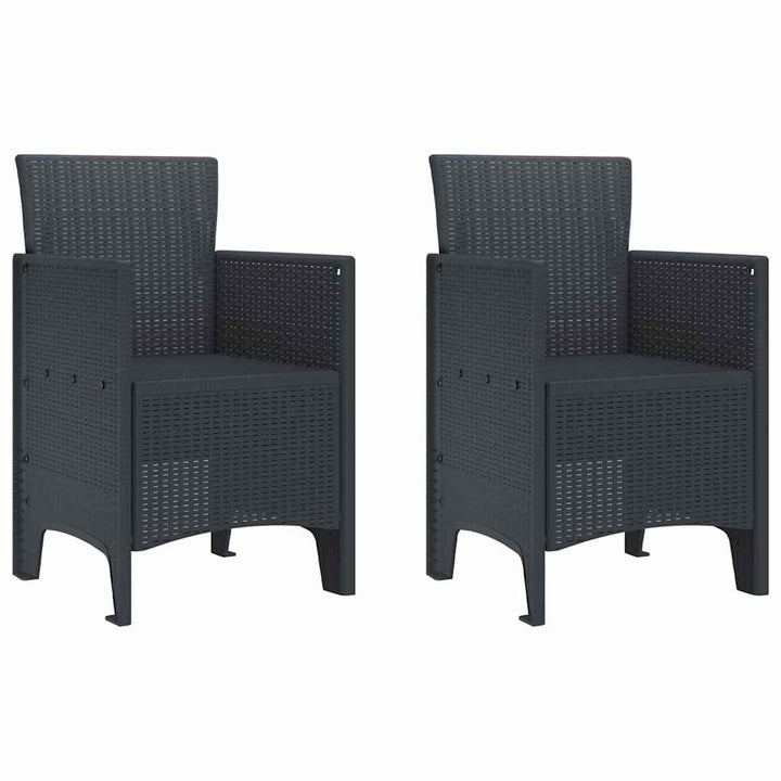 Have Spisebordssæt 3 pcs Antracit Polt rattan