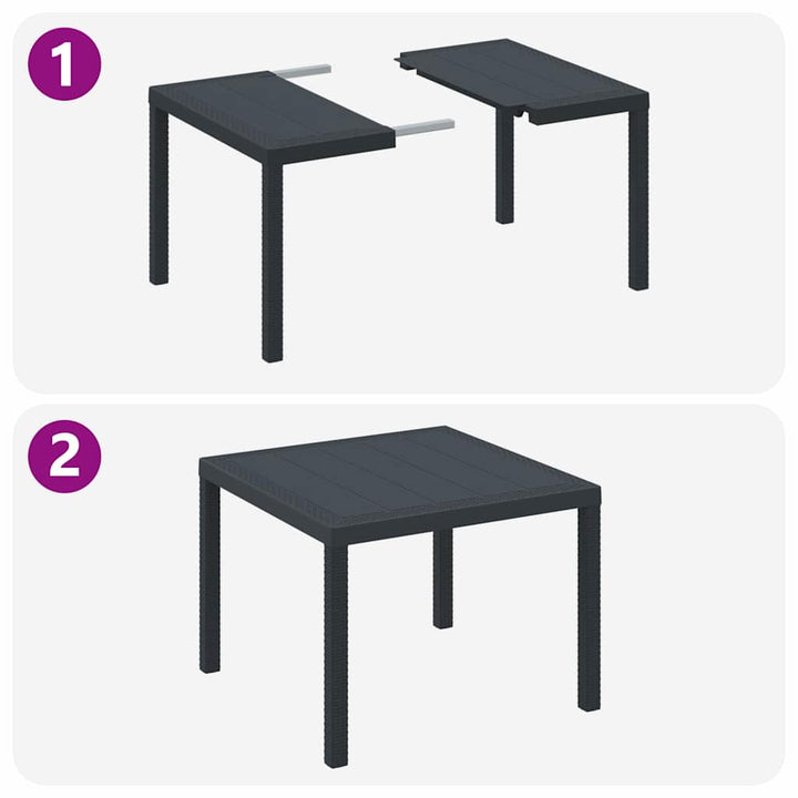 Have Spisebordssæt 3 pcs Antracit Polt rattan
