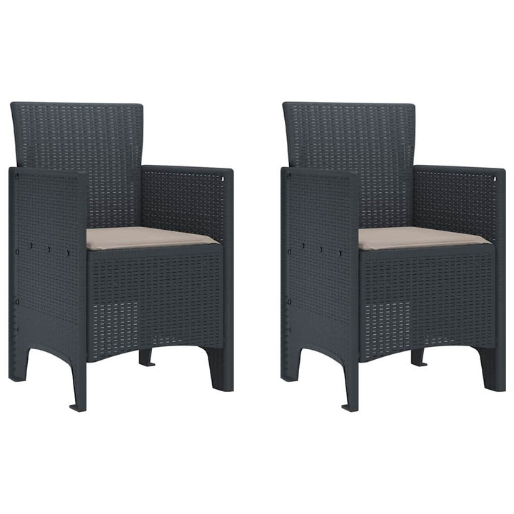 Have Spisebordssæt 3 pcs Antracit Polt rattan