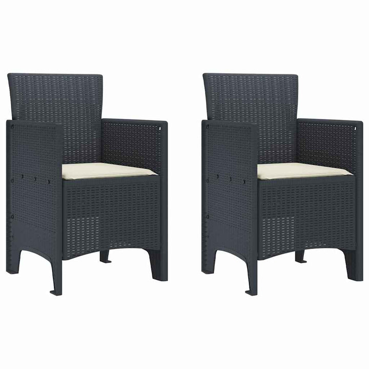 Have Spisebordssæt 3 pcs Antracit Polt rattan
